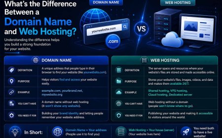What’s the Difference Between a Domain Name and Web Hosting?