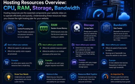 Hosting Resources Overview: CPU, RAM, Storage & Bandwidth