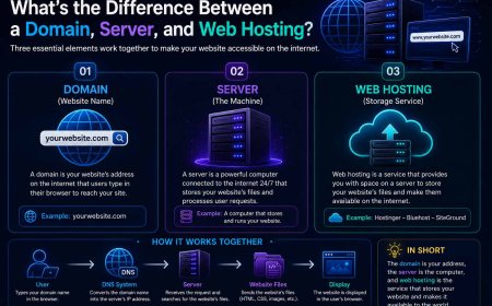 Difference Between a Domain, Server, and Web Hosting