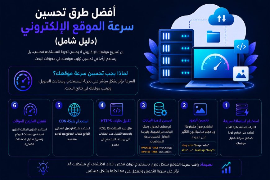 أفضل طرق تحسين سرعة الموقع الإلكتروني (دليل شامل)