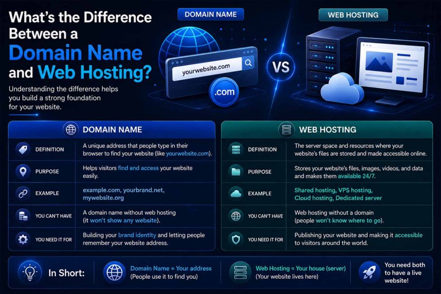 What’s the Difference Between a Domain Name and Web Hosting?