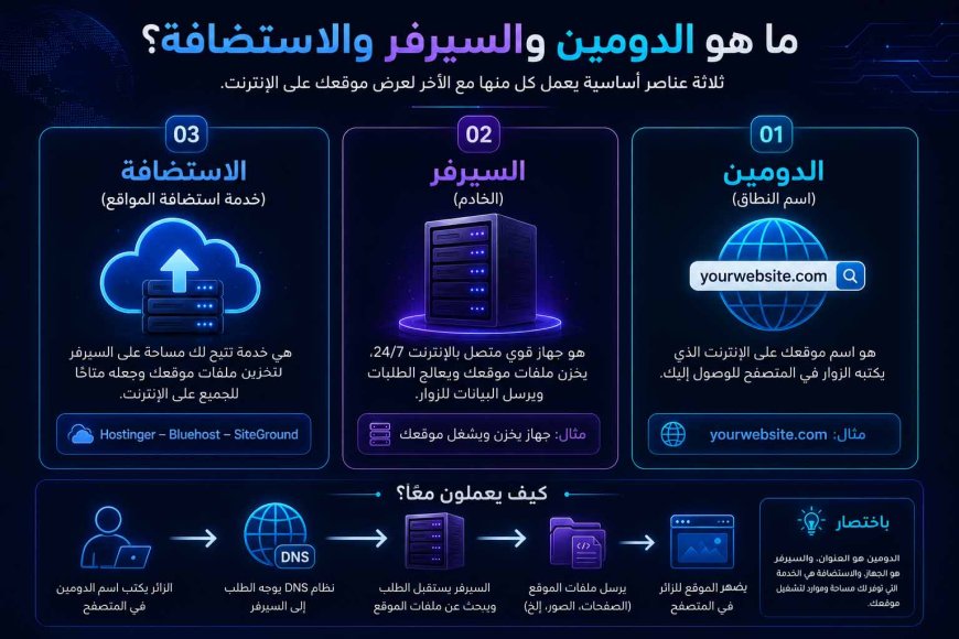 ما هو الدومين والسيرفر والاستضافة؟